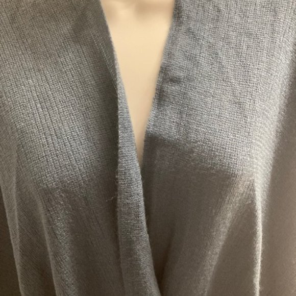 Navy Blue Fringe Shawl - Picture 4 of 5